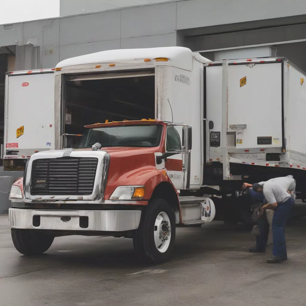 Xe tải chở hàng đông lạnh