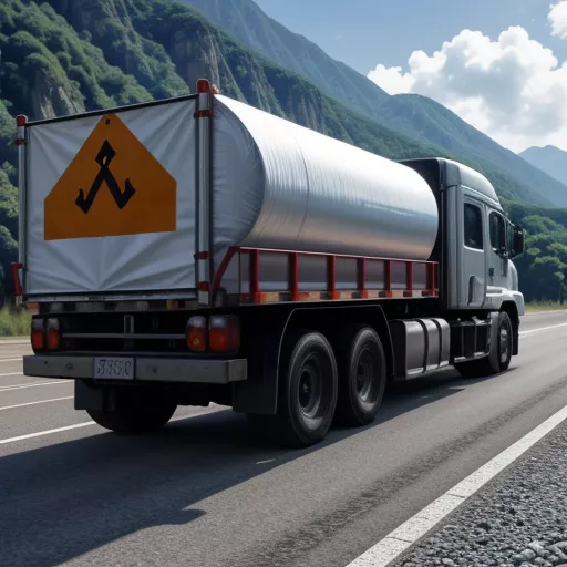 Truck carrying oversized cargo