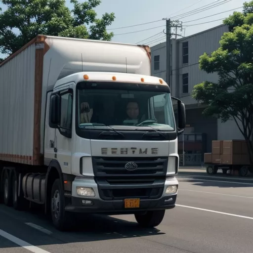 Autocarro per il trasporto merci a Hanoi