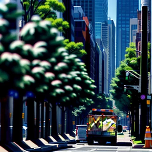 Xe Tải Chở Rác Đi Trên Đường Phố