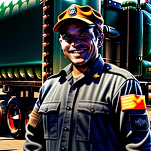 Fuel tanker truck and driver