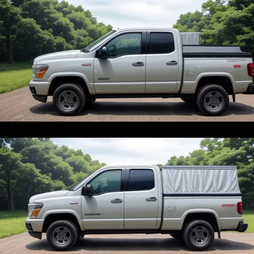 Camion avec et sans bâche