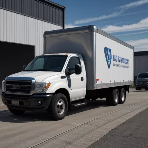 Truck with applied decals