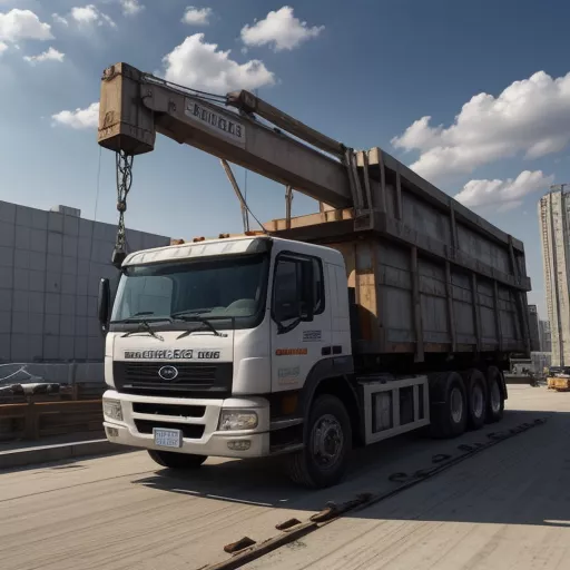 稼働中のユニッククレーン付きデーウー12トン3軸トラック