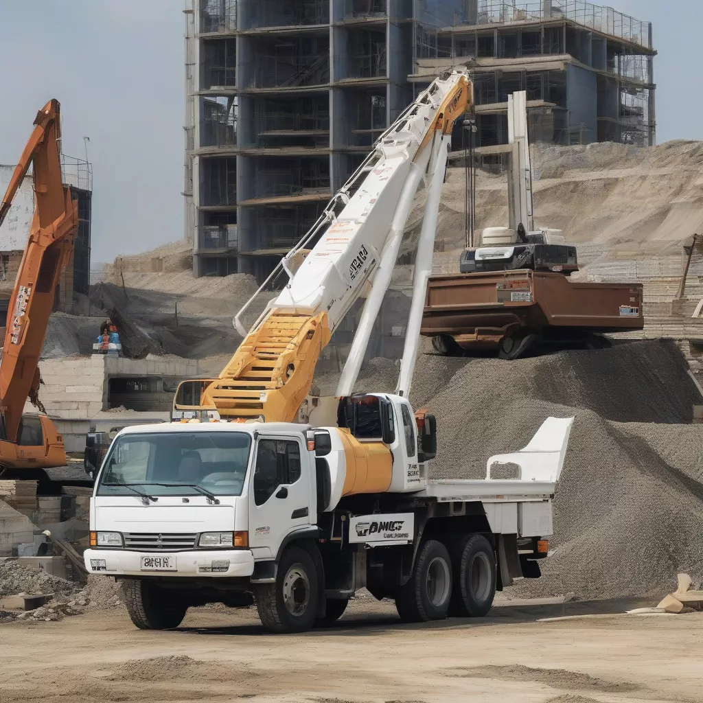 デウ3軸6x4 7トン6段クレーン搭載トラックCSS106：堅牢で高性能