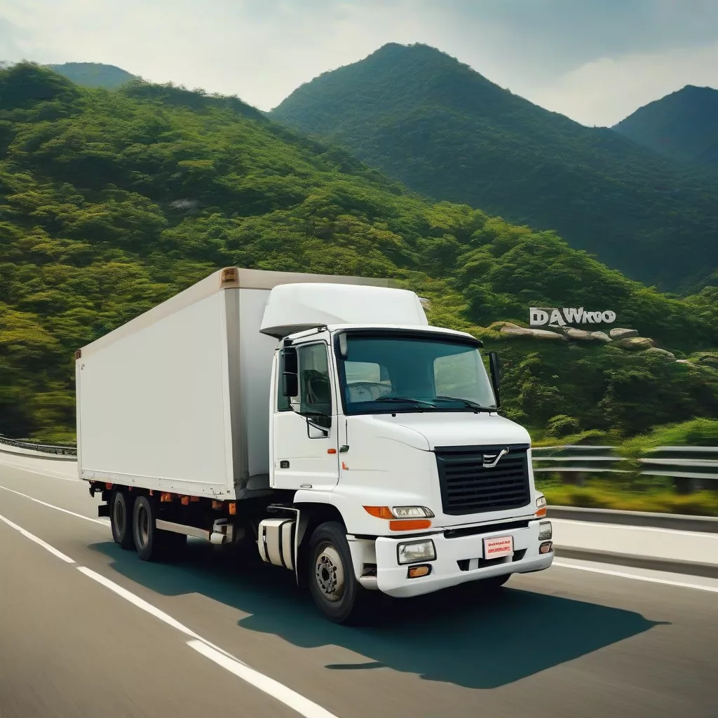 Xe tải Daewoo màu trắng
