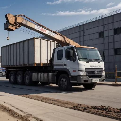 Tampak Depan Truk Daewoo Prima 9 Ton dengan Crane Unic 5 Ton 4 Bagian