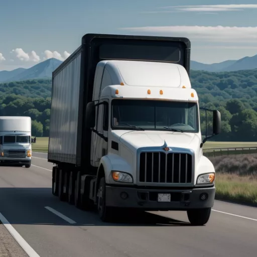 Truck traveling on the expressway