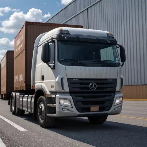 Camion che scarica merci in un magazzino