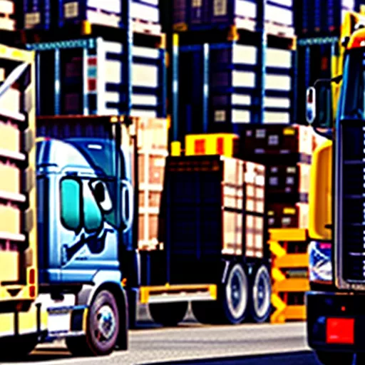 Xe tải đang đổ tải