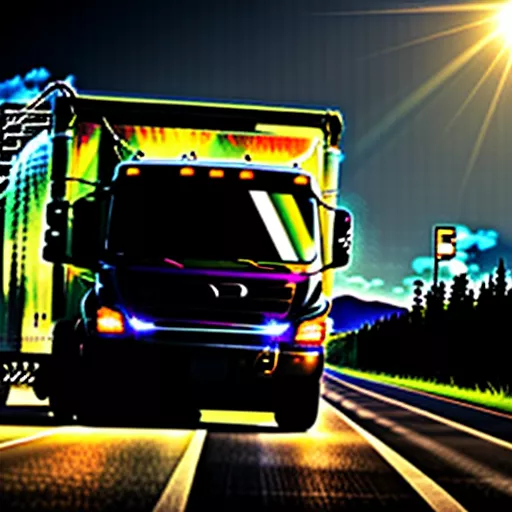 Camião a circular na estrada