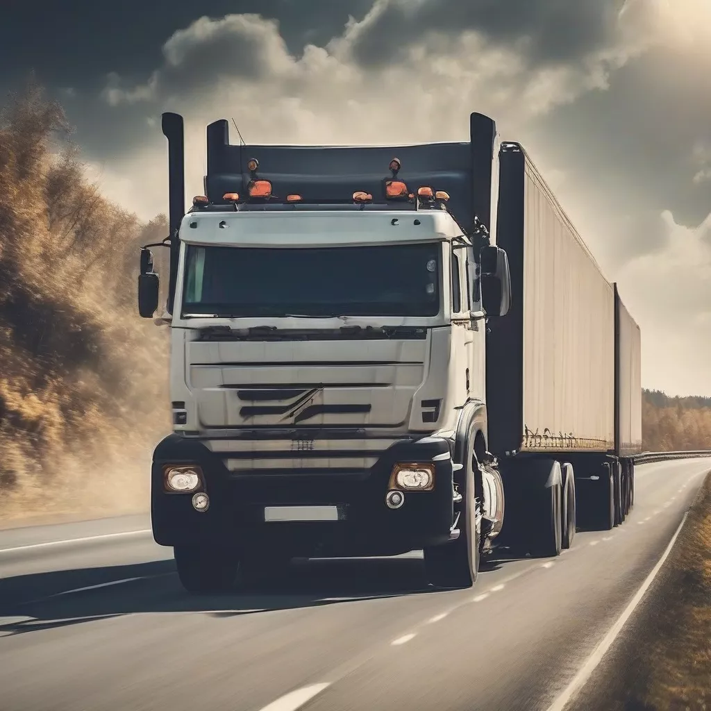 Xe Tải Đầu Nằm Trên Đường Cao Tốc