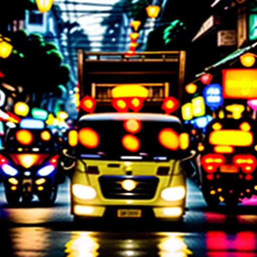 Xe tải DFSK di chuyển trên đường phố Hà Nội