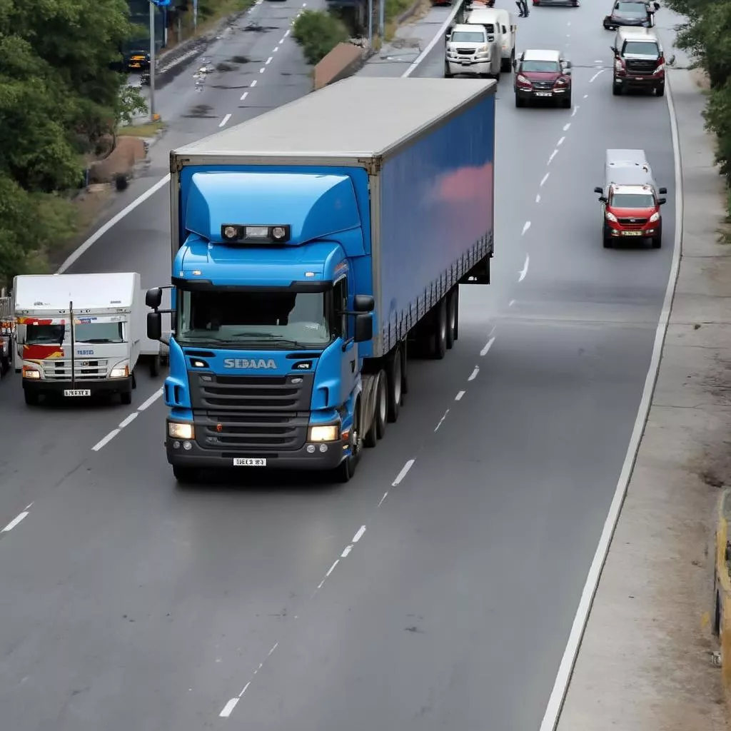 Conduite sécuritaire d'un camion en ville