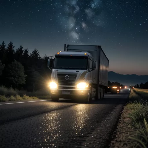 Truk berkendara aman dengan lampu LED samping