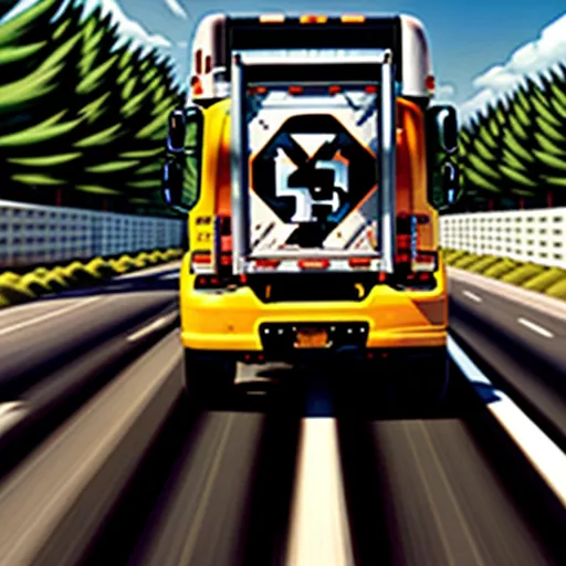 Xe Tải Di Chuyển Qua Vạch Mắt Võng