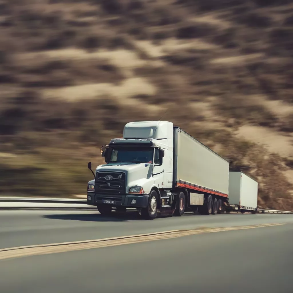 도로 위를 주행하는 트럭