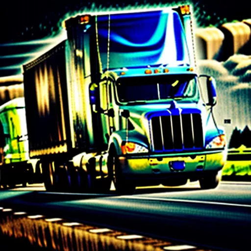 Camião a circular numa autoestrada