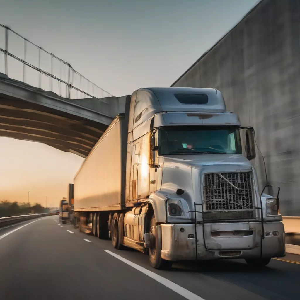 Truck driving in the correct lane