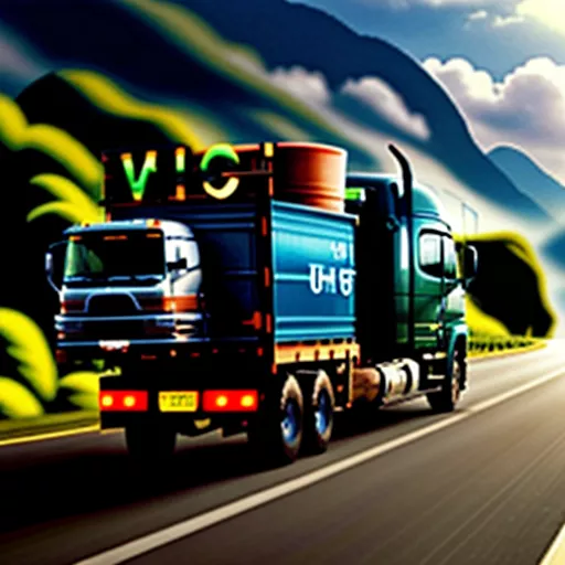 Truck Passing a Weight Limit Sign