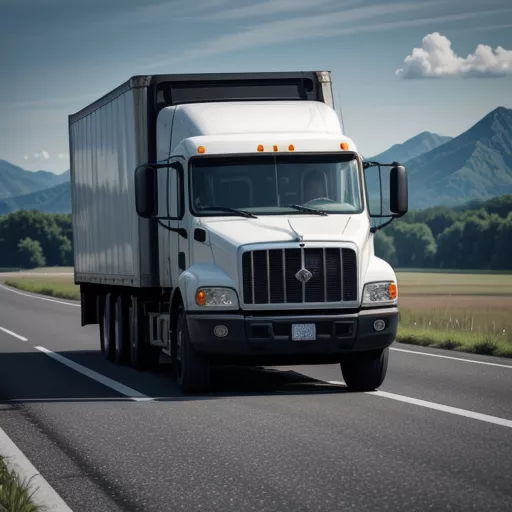 Xe tải di chuyển trên đường