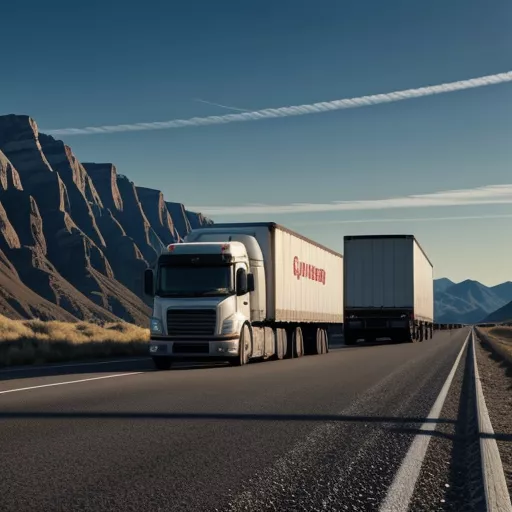 Xe tải đi trên đường