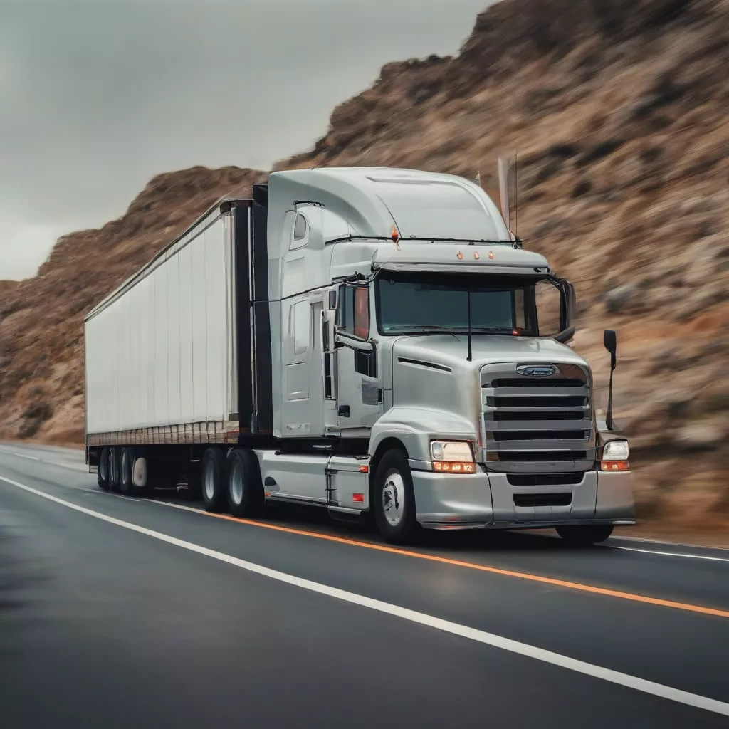 Xe tải di chuyển trên đường