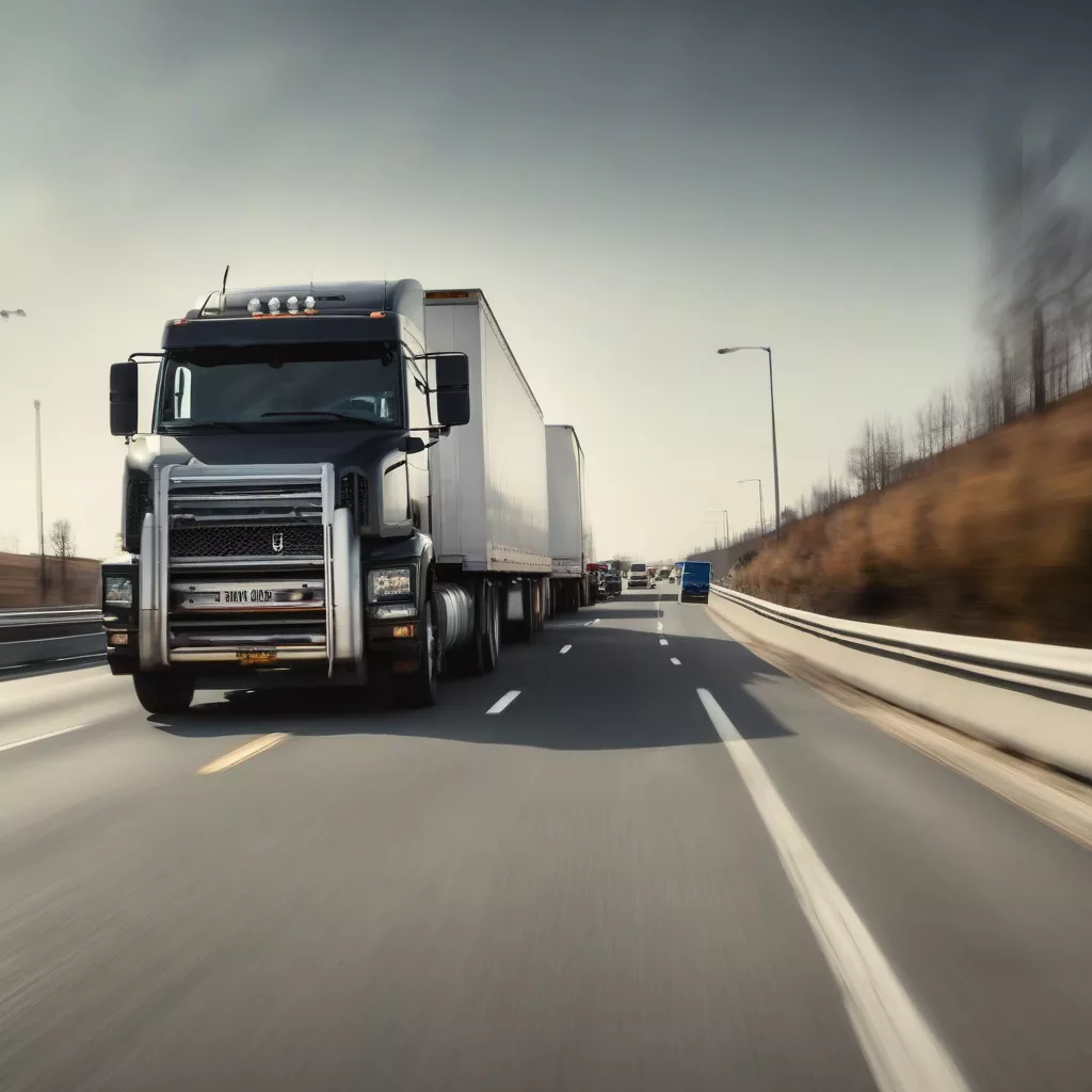 Truck Driving on a Highway