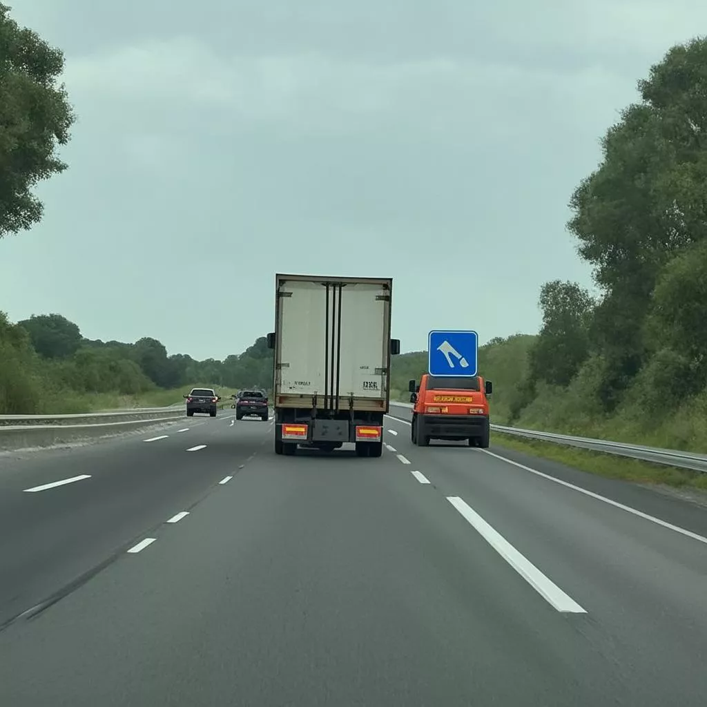 Xe Tải Di Chuyển Trên Đường Cao Tốc