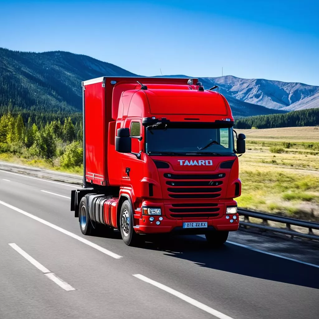 Camion sur l'autoroute