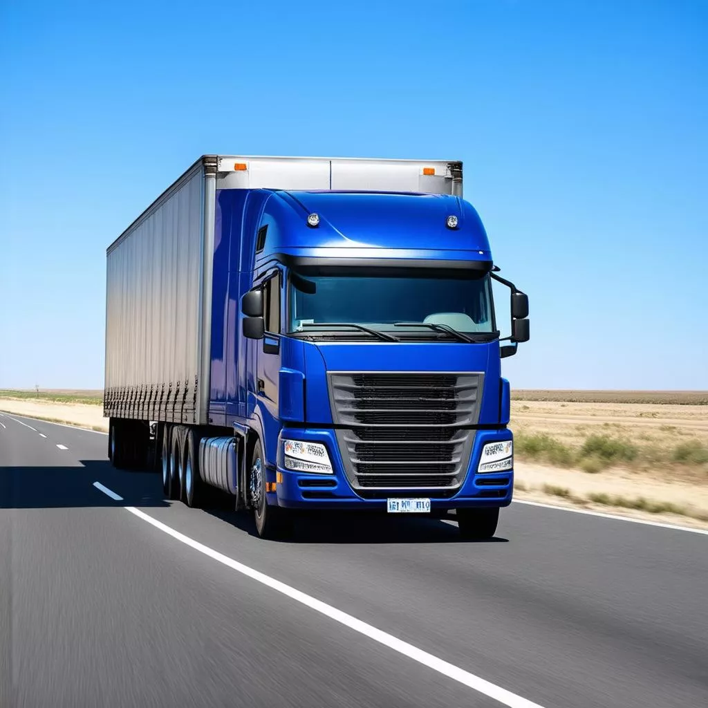 Truck driving on the highway
