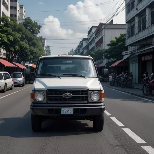 Camion in una strada con divieto di transito