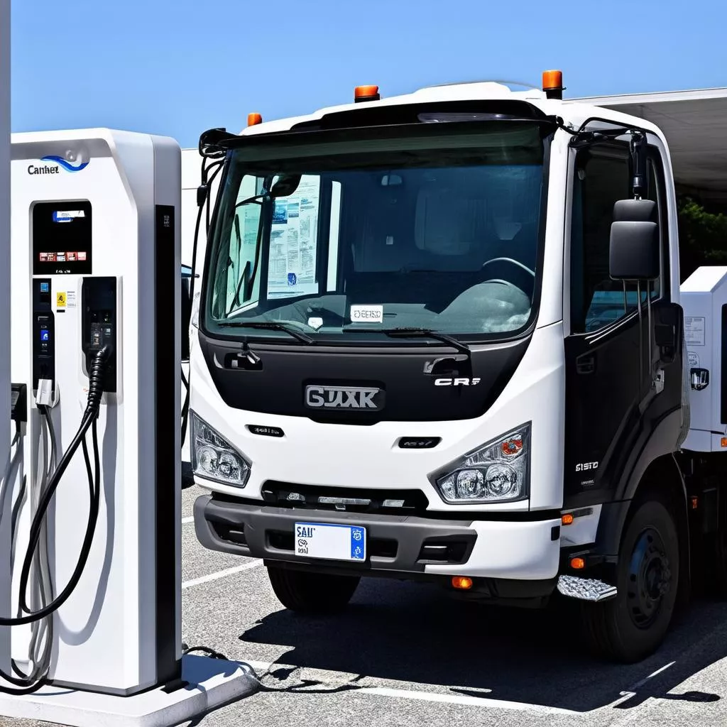 Electric truck charging