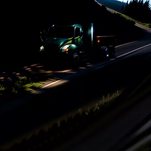 ढलान पर खड़ा ट्रक