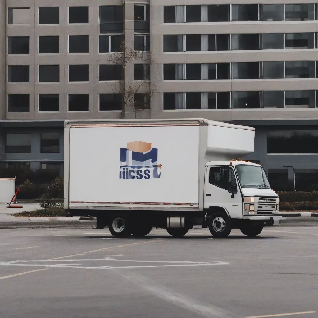 Xe tải đỗ trong bãi