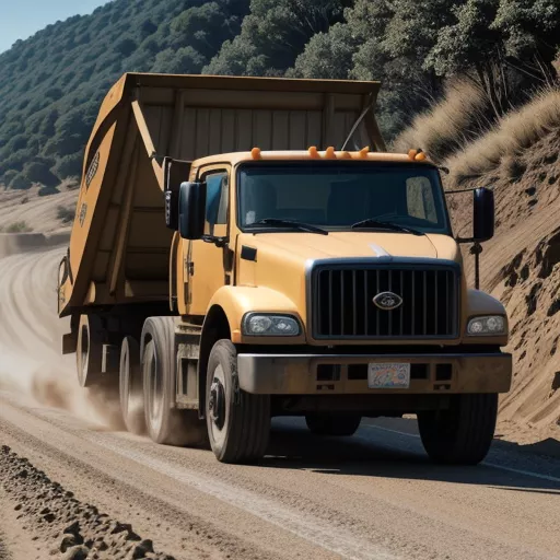 Truk dump chở pasir