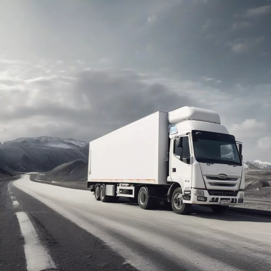 Refrigerated Truck Operating on a Construction Site