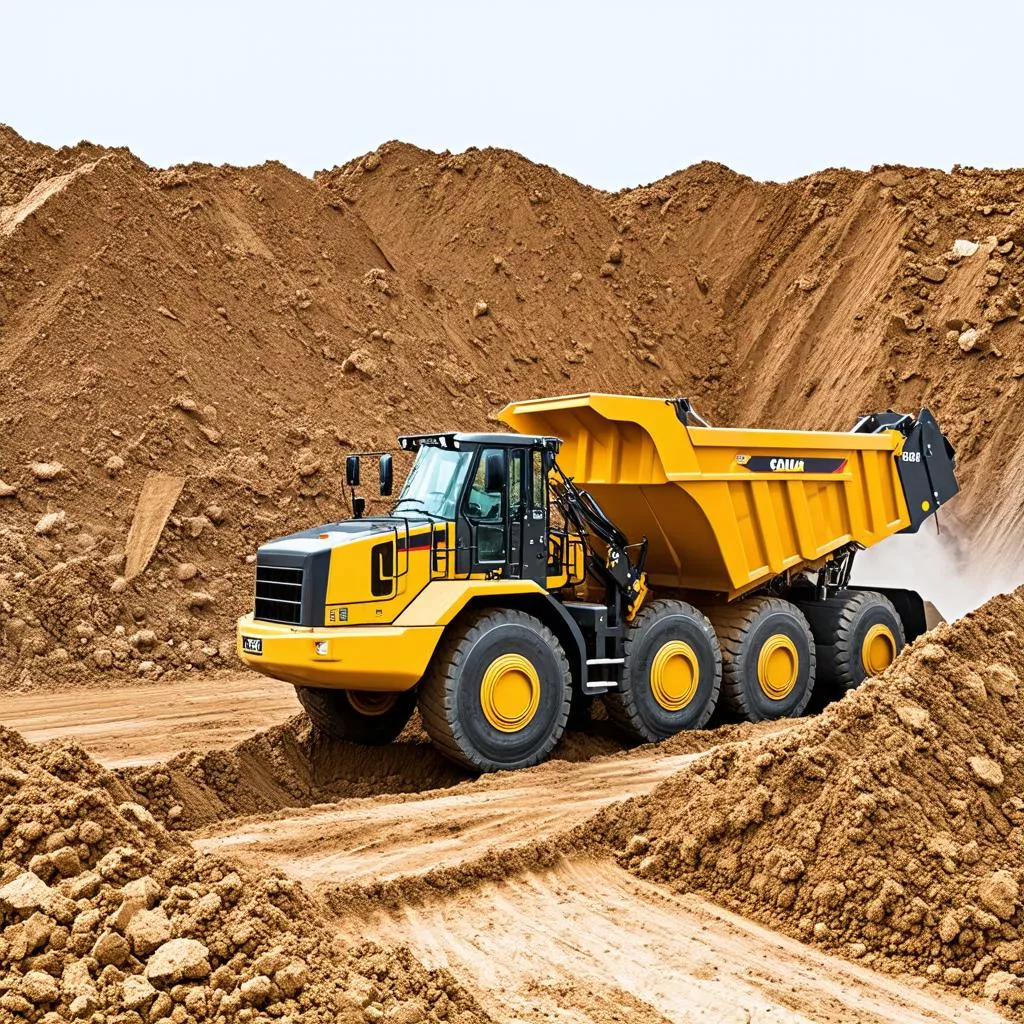 LKW auf einer Baustelle