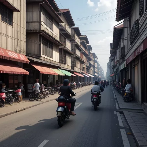 Traffico di camion a Hòa Bình