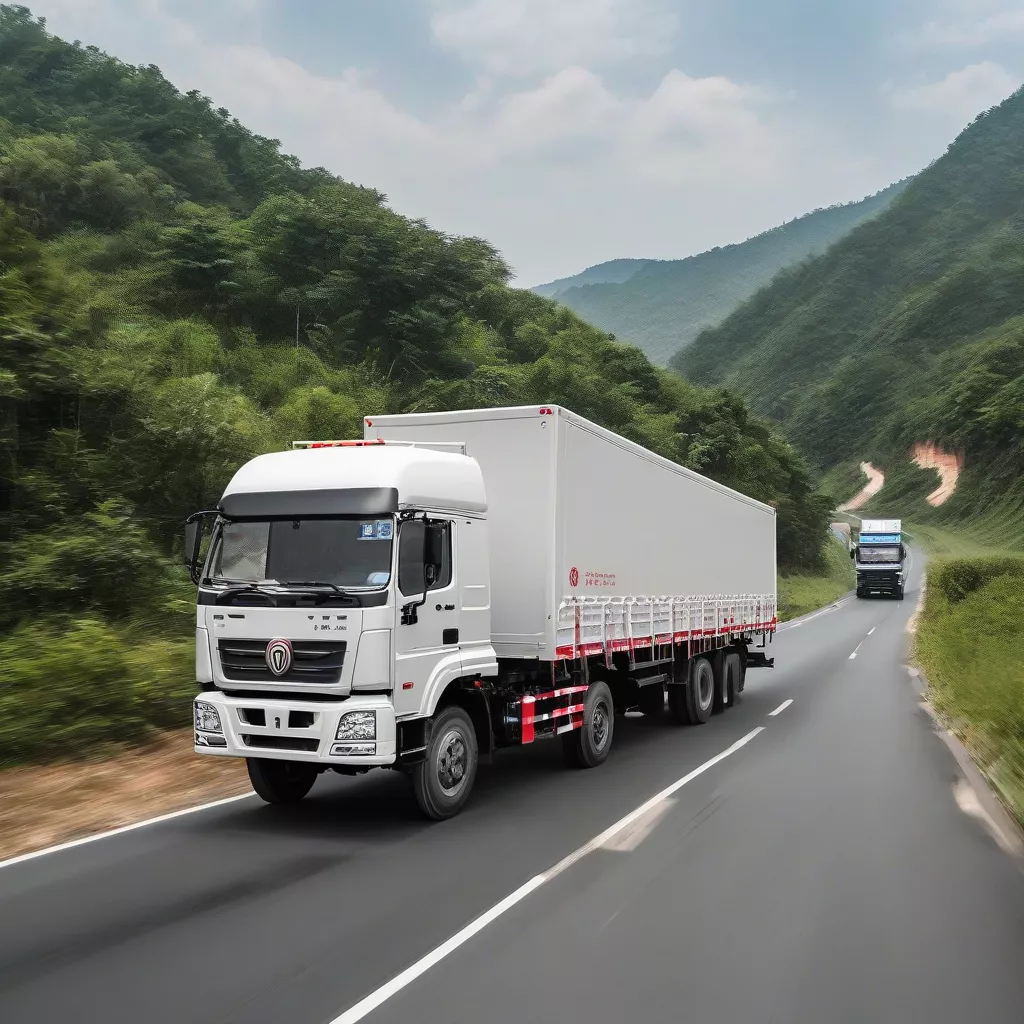 Xe Tải Đông Phong Di Chuyển Trên Đường