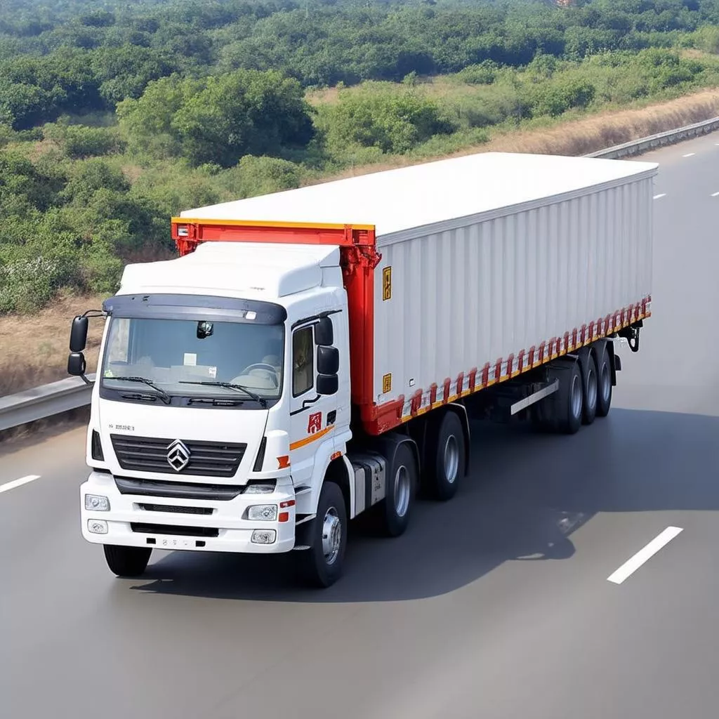 Truk Dongfeng di jalan tol