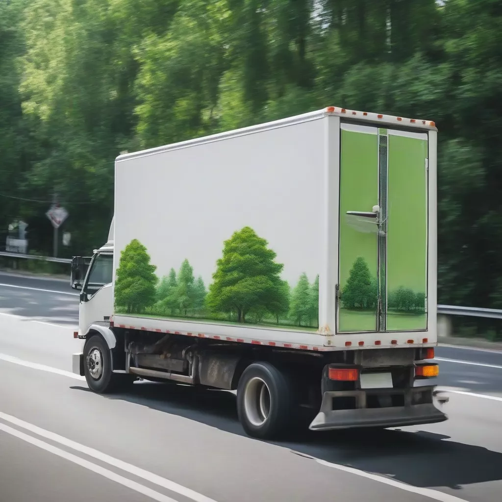 Refrigerated truck on the road