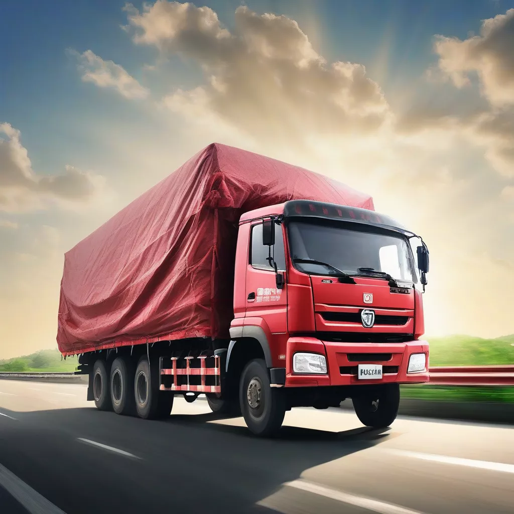 Dongfeng truck on the road