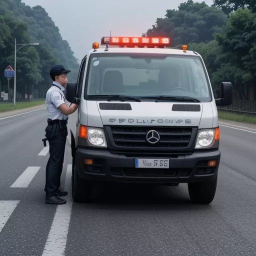 Dongfeng truck fined for violating road sign 106a