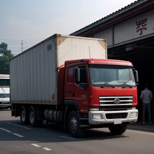 Xe tải Dongfeng ở chợ Long Biên