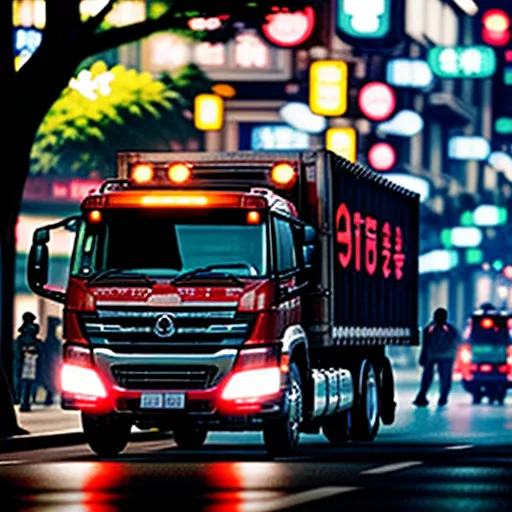 Dongfeng truck operating on the street