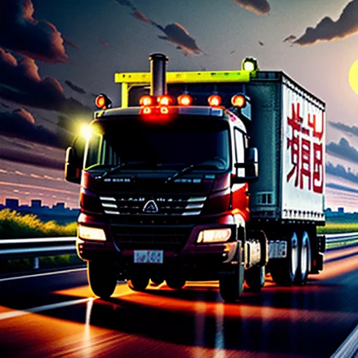 Xe tải Dongfeng trên đường