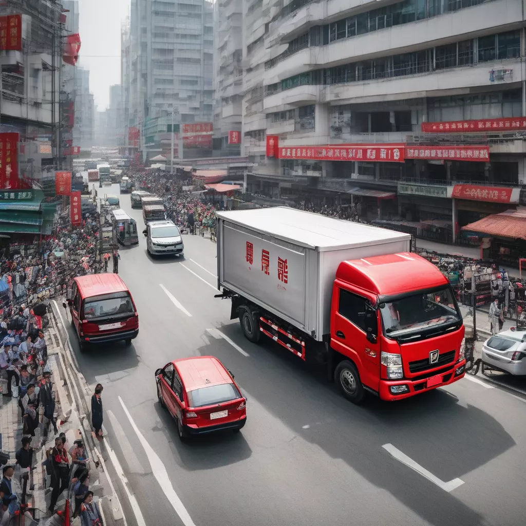 Dongfeng truck on the street