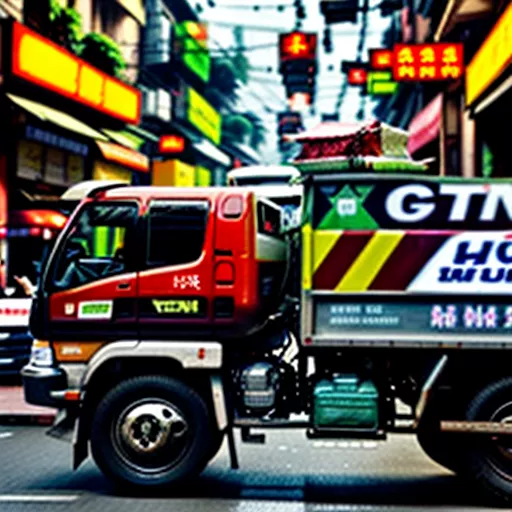 Dongfeng truck on Hanoi street