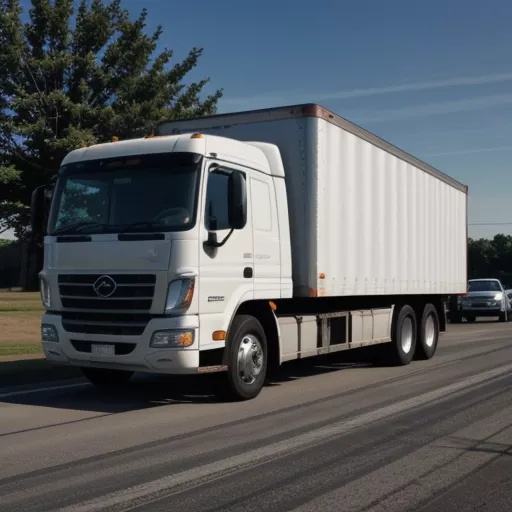 駐車場に駐車しているトラック